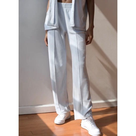 Aritzia tna ashland terry wide leg pant white - Picture 9 of 9